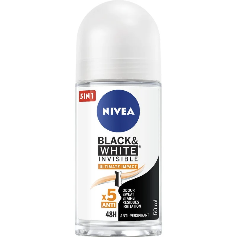 Nivea Black & White Invisible Ultimate Impact Roll-on Deodorante 50ml