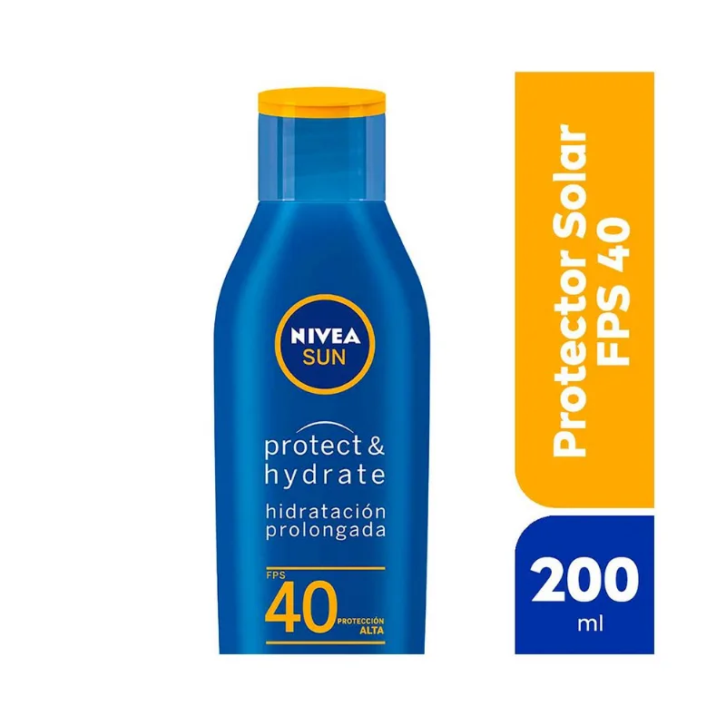Protector solar Nivea sun protect & hydrate FPS 40 200 ml.