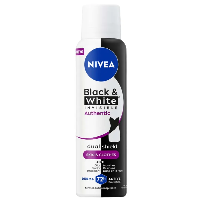 Desodorante para Mujer en Spray NIVEA Black & White Authentic Frasco 150ml