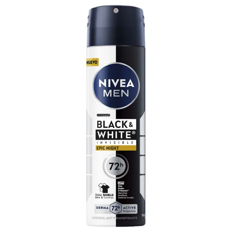 Desodorante para Hombre en Aerosol NIVEA Black & White Epic Night Frasco 150ml