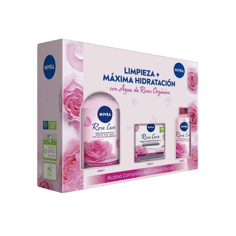 Pack Nivea Roses Care Agua Micelar + Crema Día + Mist