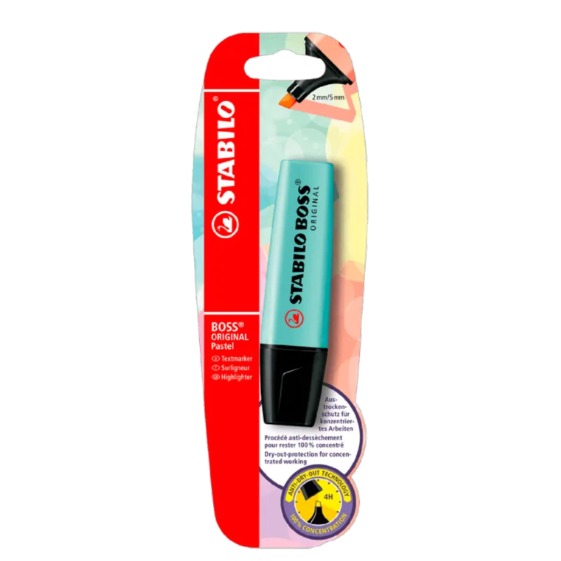 Destacador boss turquesa pastel