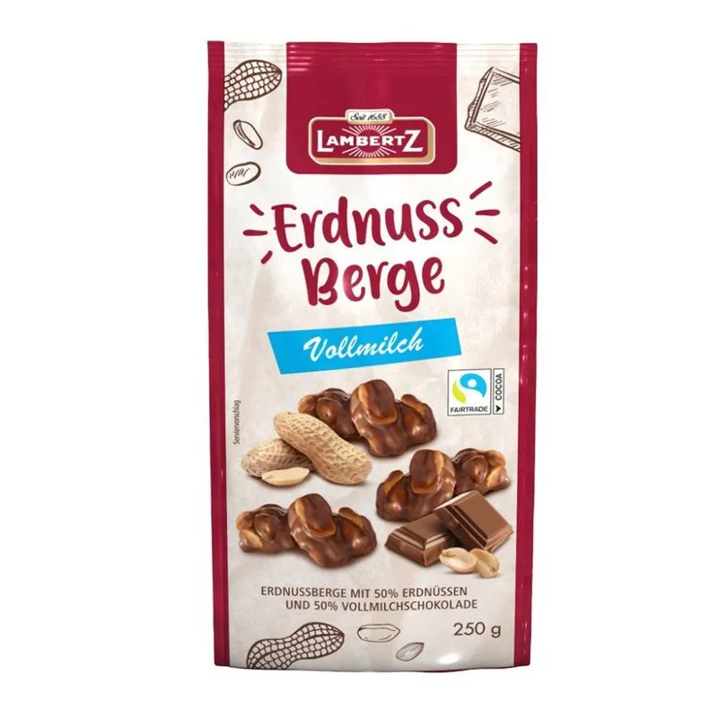 Rochas De Amendoim Com Chocolate Ao Leite 250g Lambertz