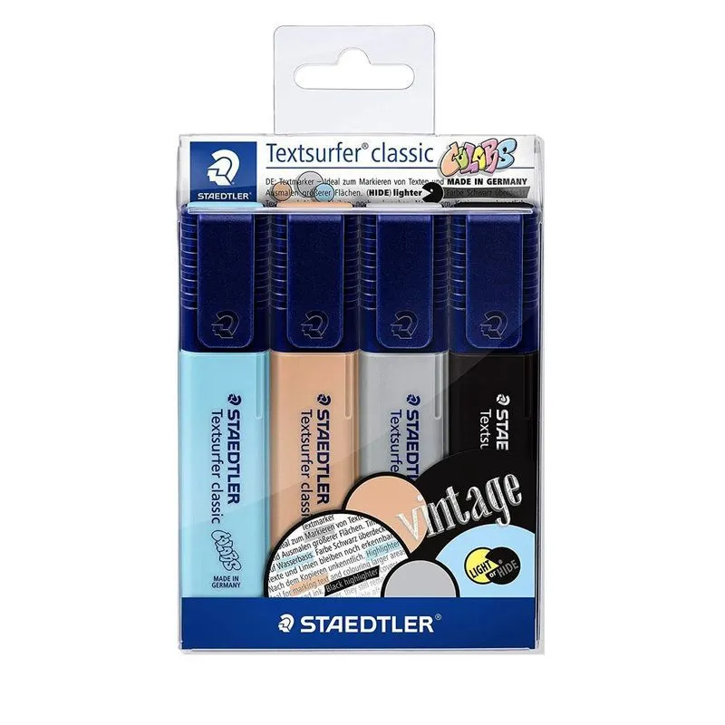 Marca Texto Staedtler Textsurfer Classic Vintage 4 Cores