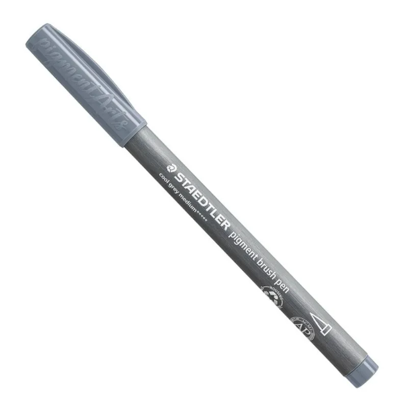 Caneta Marcador Pigment Blush Pen Cool Grey Medium Staedtler