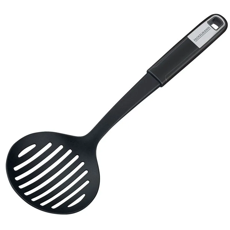 Escumadeira Fackelmann em Nylon - Linha Sense – Preto / Prata
