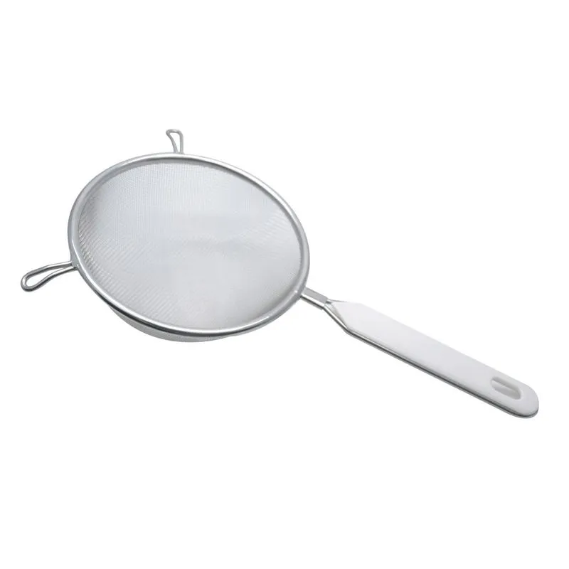 Peneira Grande de Aço Inox Com Cabo de Plastico 18 cm Fackelmann