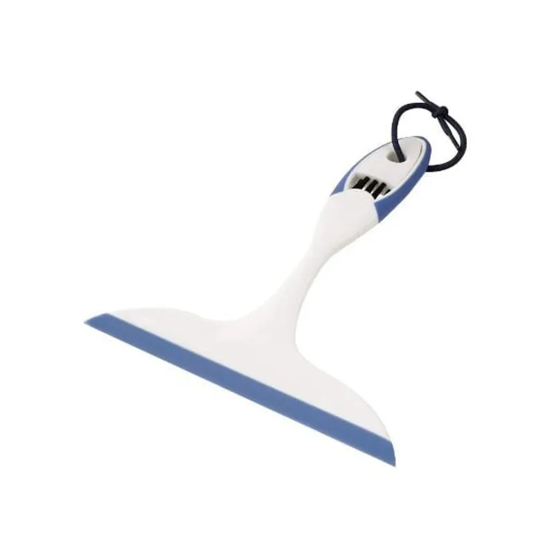 Rodo Para Pia Com Escova Fackelmann 24x21x2cm Azul E Branco