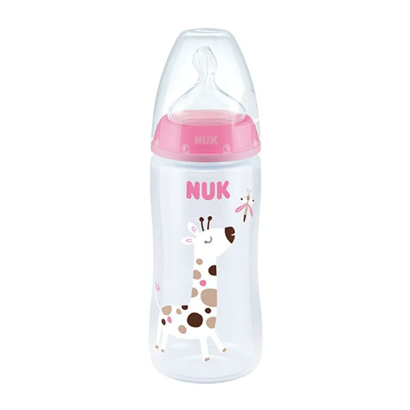Mamadeira Nuk First Choice Rosa 6+ Meses 300ml 1 Unidade MAMAD NUK 300ML 7069/10216347-2G CONTR T