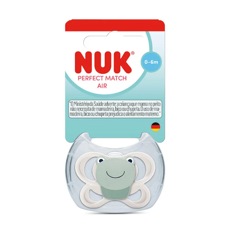 Chupeta NUK Perfect Match Air Sapo de 0 a 6 Meses 1 Unidade