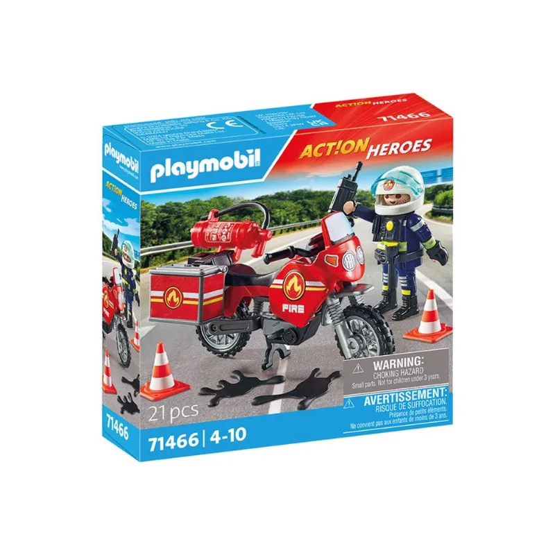 Playmobil moto de bombero