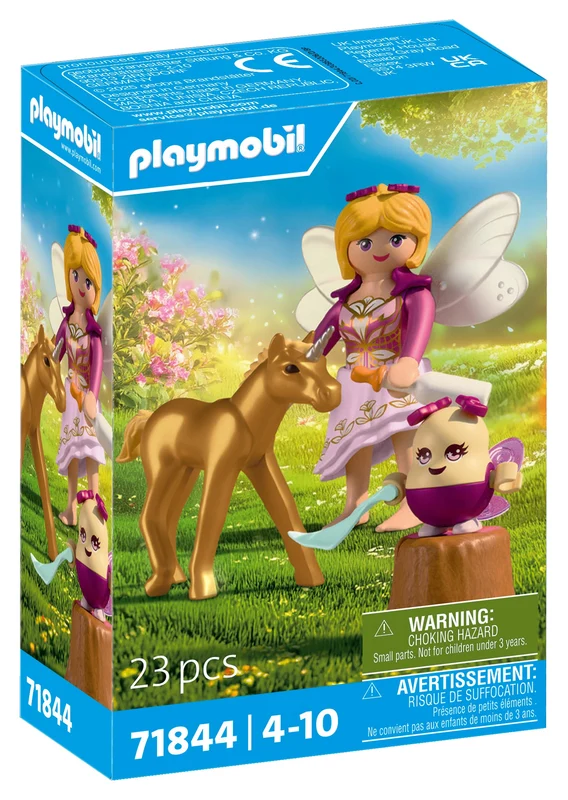 Playmobil - Golden Unicorn Foal with Fairy