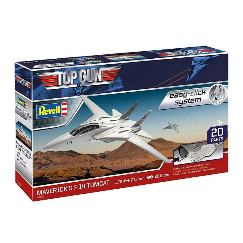 Kit Para Montar MaverickS F-14 Tomcat Top Gun Easy-Click 1/72 Revell 4966