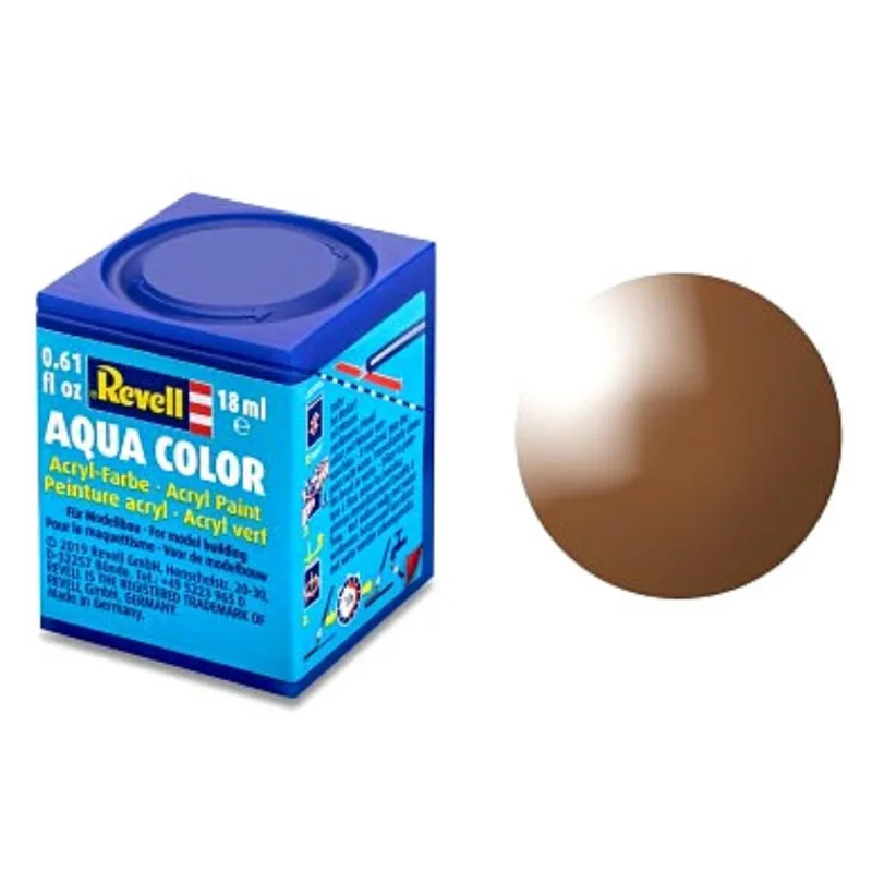 Tinta Acrílica Aqua Color Marrom Lama Brilhante 18 ml Revell 36180