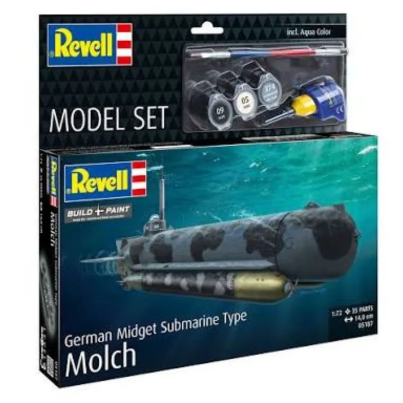 Model Set German Midget Submarine Type MOLCH 1/72 Revel 65187