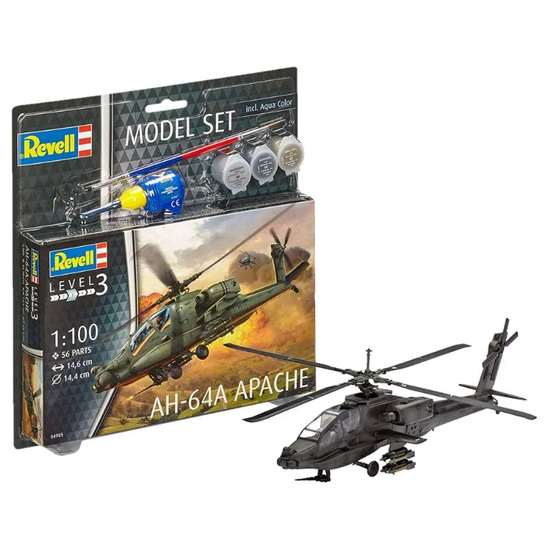 Model Set Ah-64A Apache 1/100 Revell 64985
