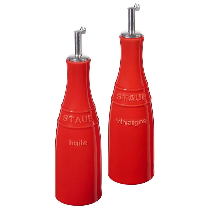 Conjunto Oleo E Vinagre 250 Ml, Cereja, Ceramica