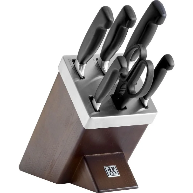 Bloco de Facas, com Afiação , 7 Peças, Zwilling Four Star