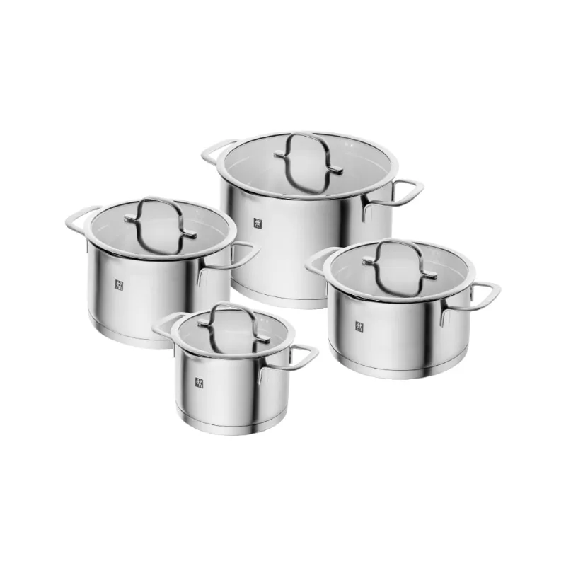 Conjunto de panelas em aço inoxidável, 4 pçs, ZWILLING TrueFlow