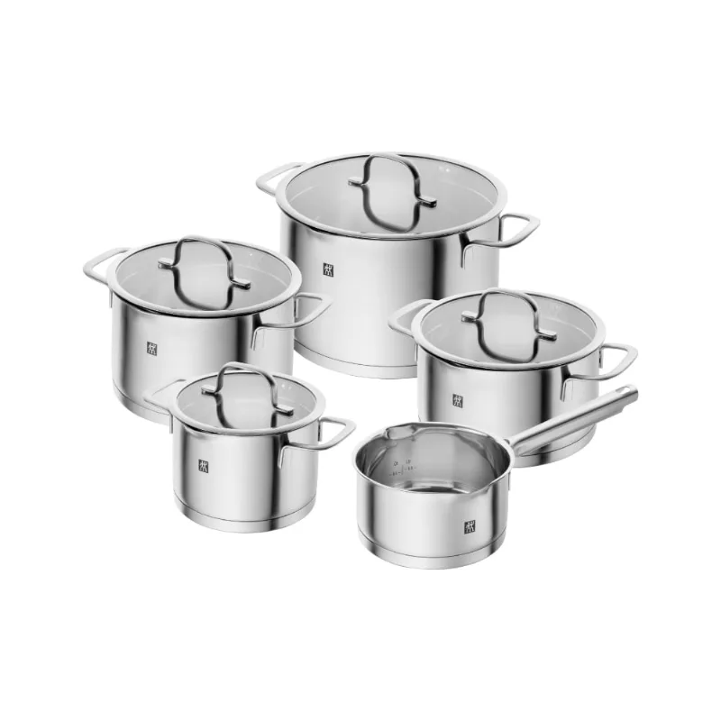 Conjunto de panelas em aço inoxidável, 5 pçs, ZWILLING TrueFlow