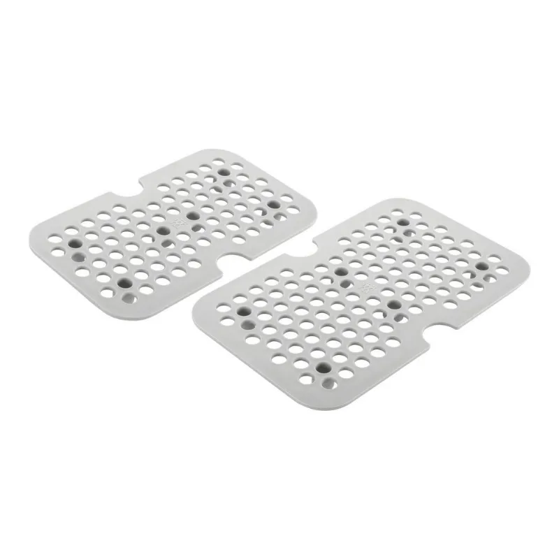 Conjunto de bandejas cinzas para potes de plástico M\L - 2 pçs