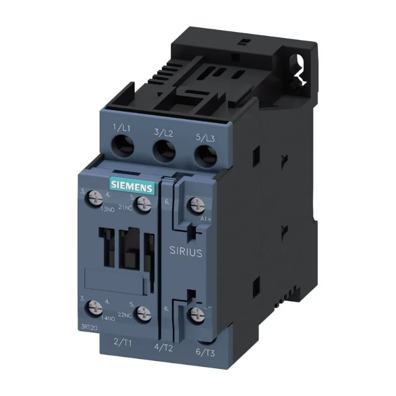 Contator 3P 12A 24Vcc 1Na+1Nf 3Rt20241Bb40 Siemens