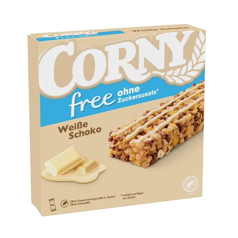 Barra De Cereal Chocolate Blanco S/ Azucar Añadida X 120 Grs Corny