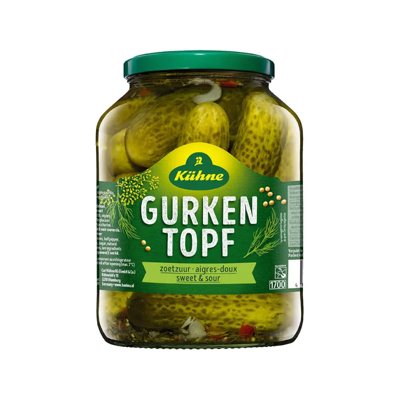 Pepinos Encurtidos 1550 Grs Kuhne
