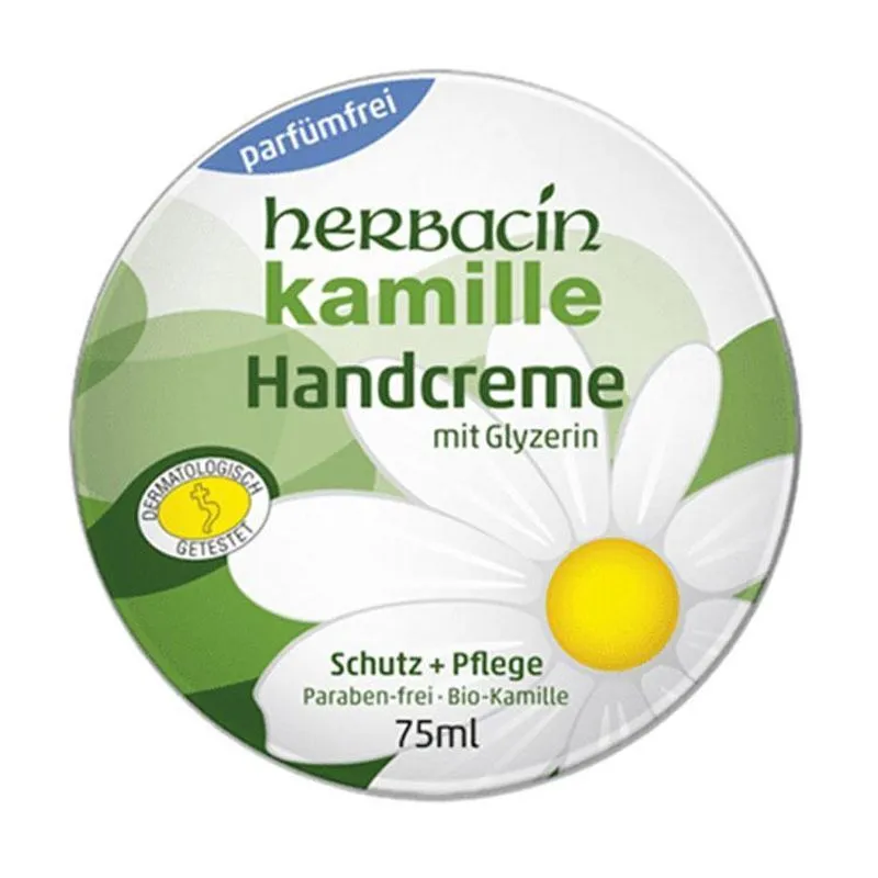 Creme Para As Mãos Camomila Sem Perfume Lata 75Ml Herbacin