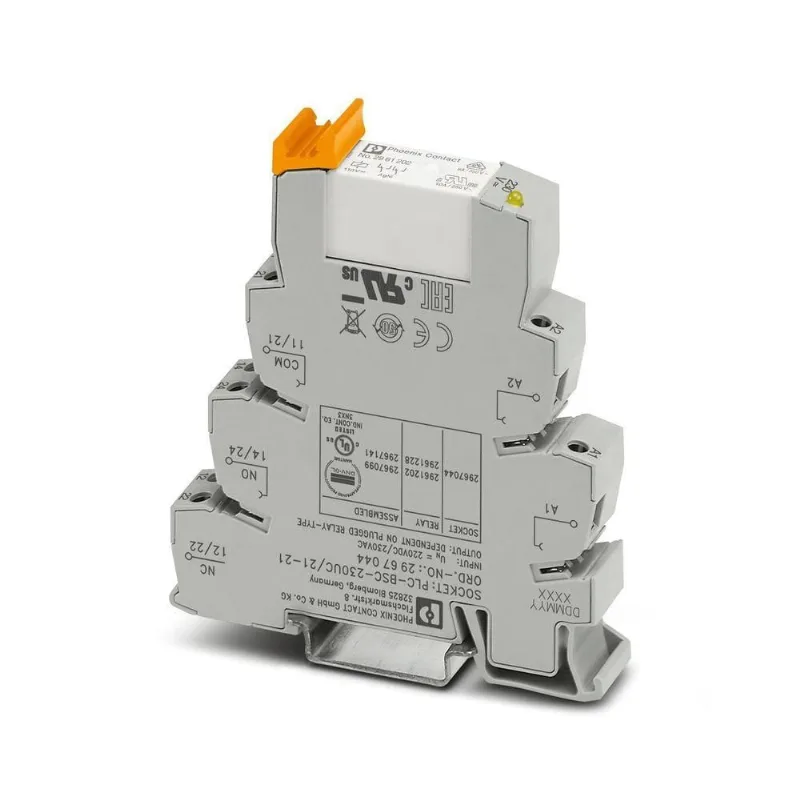 Módulo de Relé Phoenix Contact PLC-RSC-230UC-21-21 para CLP 230VAC 220VDC 2967099