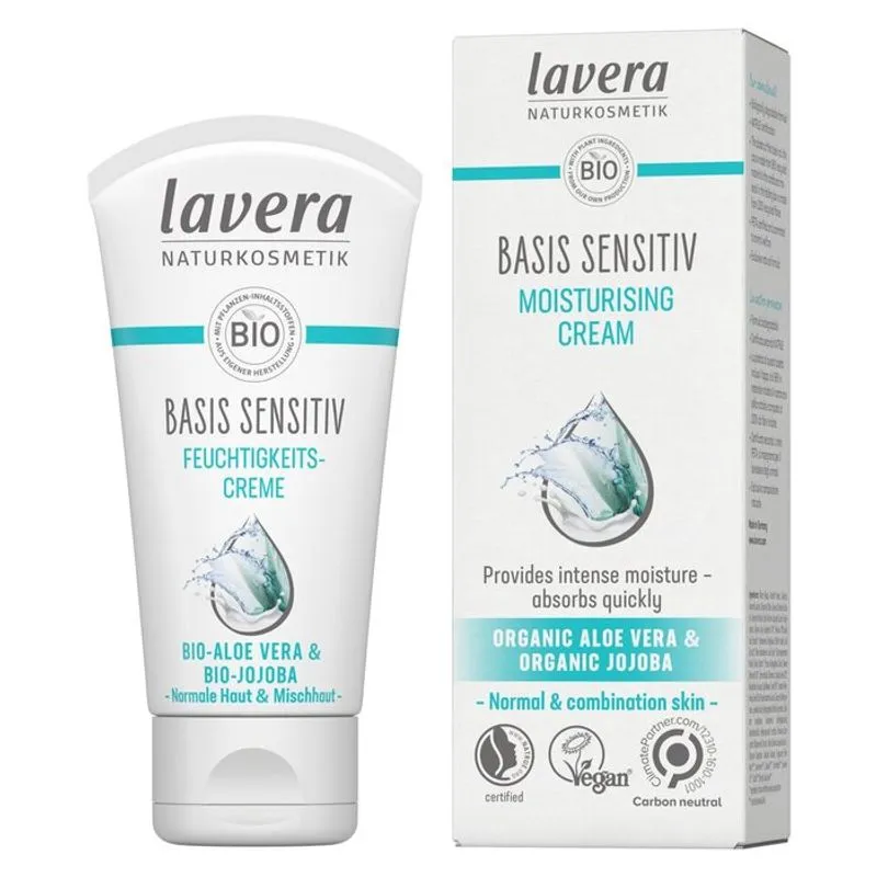 Creme hidratante Lavera Basis Sensitiv para uso normal/combinado