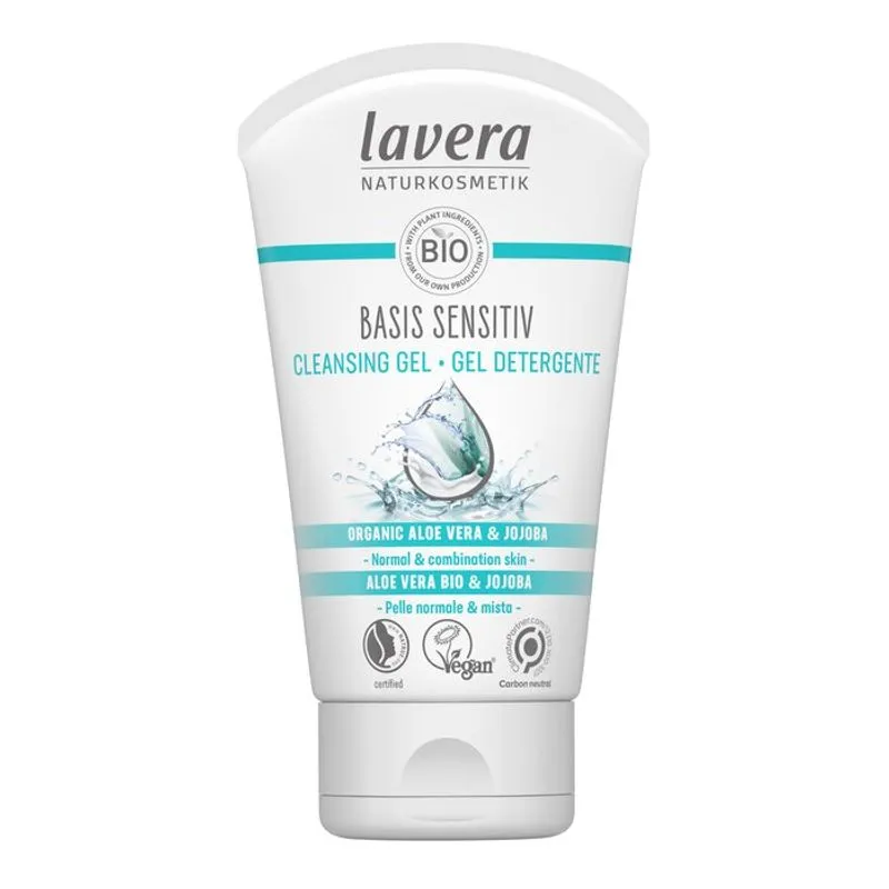Gel De Limpeza Lavera Basis Sensitiv Organic Aloe Vera E Jojo