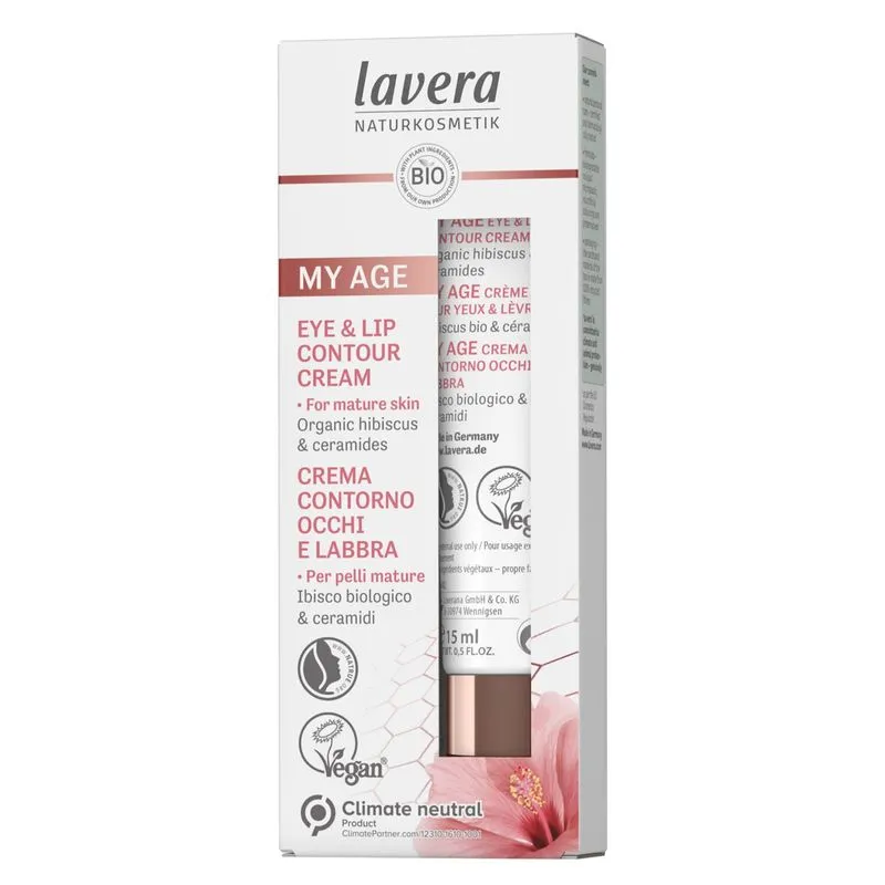 Creme Para Contorno De Olhos E Lábios Lavera My Age Organic Hibiscus 15ml