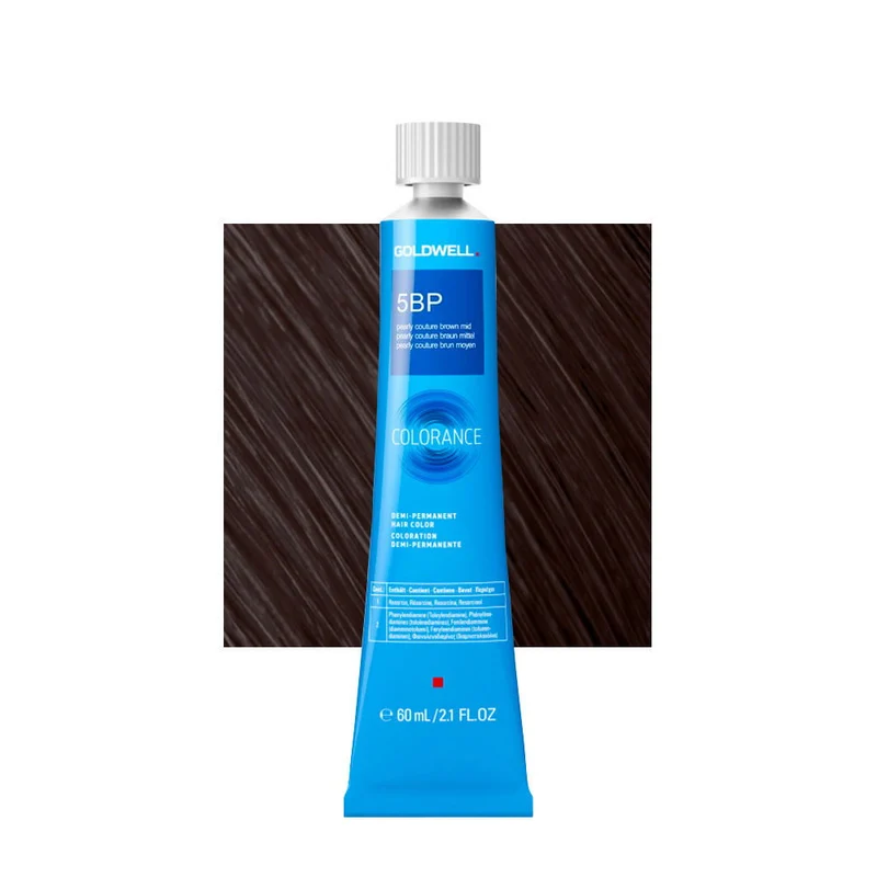 Goldwell, Colorance, Demi-Permanent Hair Dye, 5BP Medium Pearly Couture Brown, 60 ml