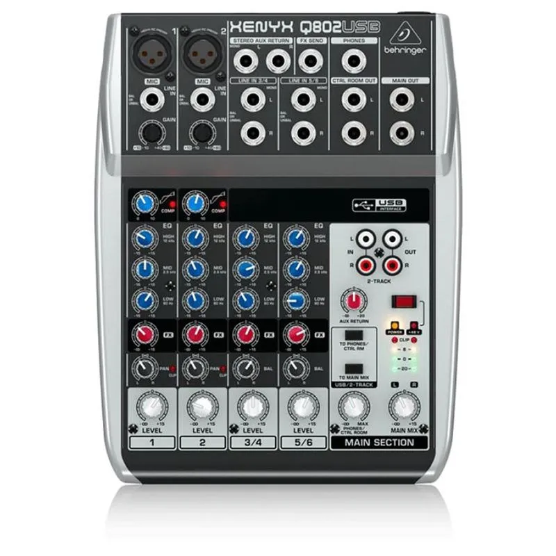 Mesa De Som Behringer Xenyx Q802Usb Mixer 110v