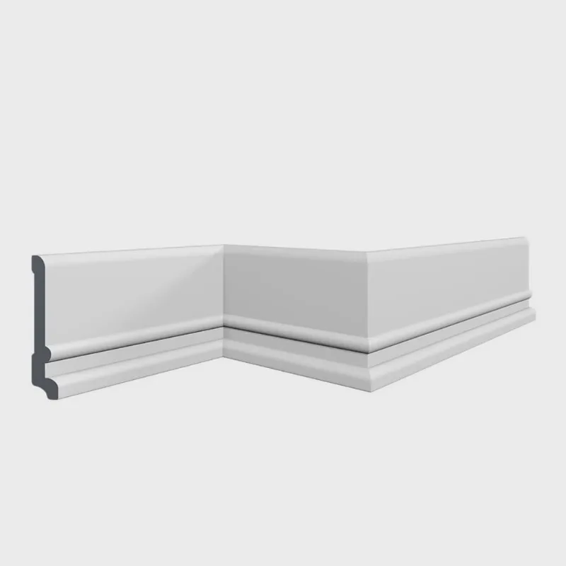 Rodapé de Poliestireno 12cm x 20mm x 2m Cf13 HD Homestar - caixa com 6 m - Branco
