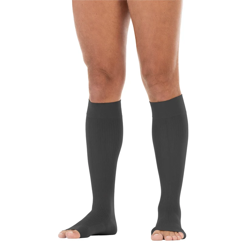 JOBST® forMen Knee High w/ SoftFit Band 15-20 mmHg, Open Toe S / Regular / Anthracite