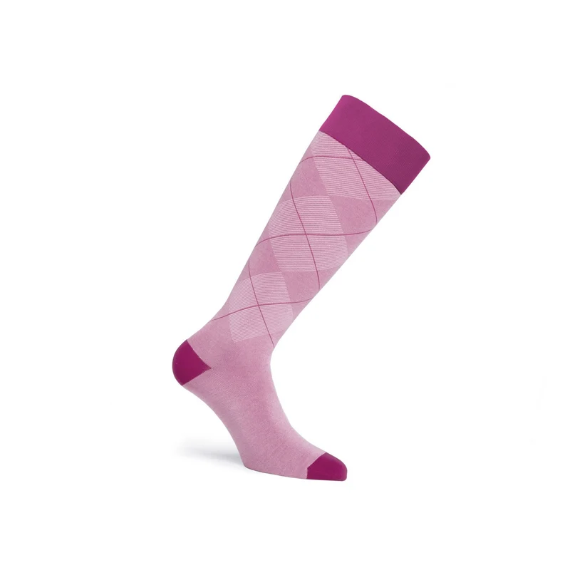 JOBST® Style Knee High 15-20 mmHg Large Full Calf / Long / Argyle Pink