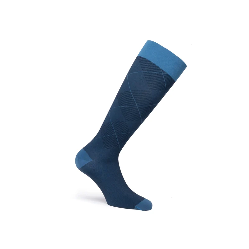 JOBST® Style Knee High 15-20 mmHg Large / Regular / Argyle Blue