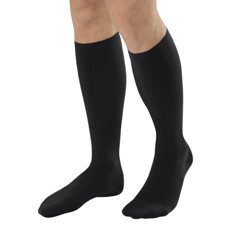 Meia Jobst ForMen 20-30 mmHg 3/4 Masculina Preta Fechada / G