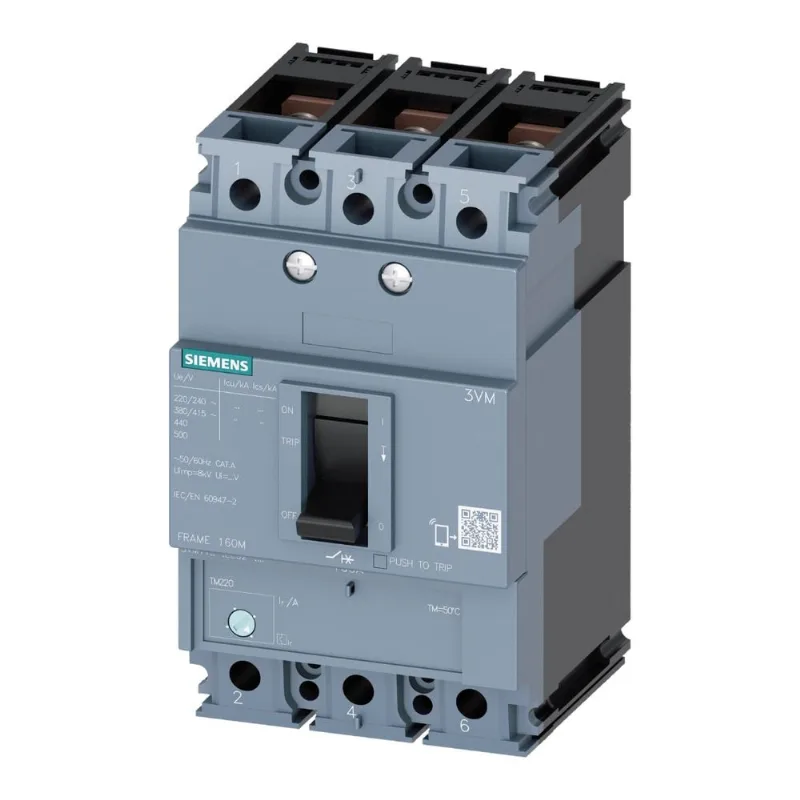 Disjuntor Caixa Moldada Tripolar 70-100A 25Ka 380V 3VM11103EE320AA0 Siemens