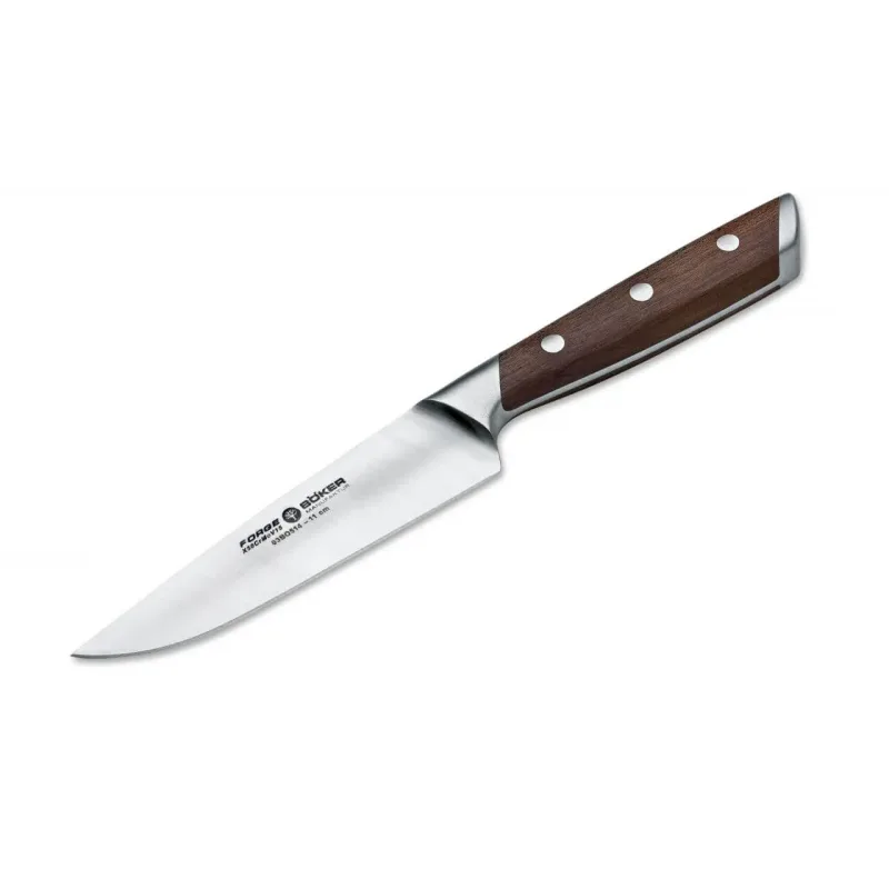 Faca de Cozinha Utilitária Linha Forge 11cm Cabo de Madeira Böker