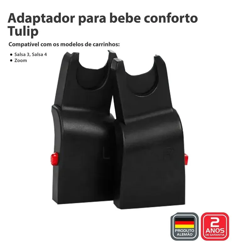 Par De Adaptador Para Bebê Conforto Carrinho Infantil Tulip - Abc Design