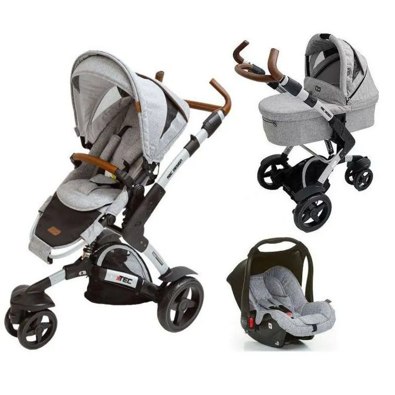 Carrinho + Bebê Conforto + Moisés 3 TEC Graphite Grey ABC Design