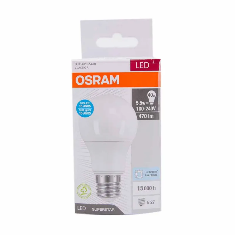Lampara Led Osram Cl A 5,5w 850 Lámpara Led Osram 5,5 W
