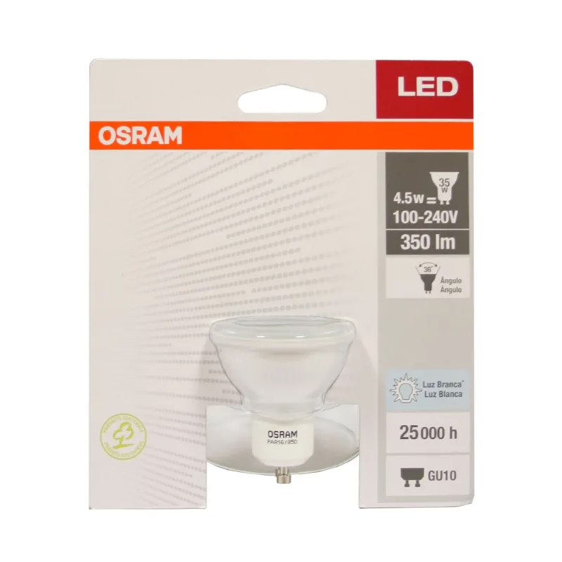 L?mpara Osram Led Superstar Par16 35 4.5w/c?lida 100w-240v Lámpara Osram Led Superstar Par16 35 4.5w/cálida 100w-240v