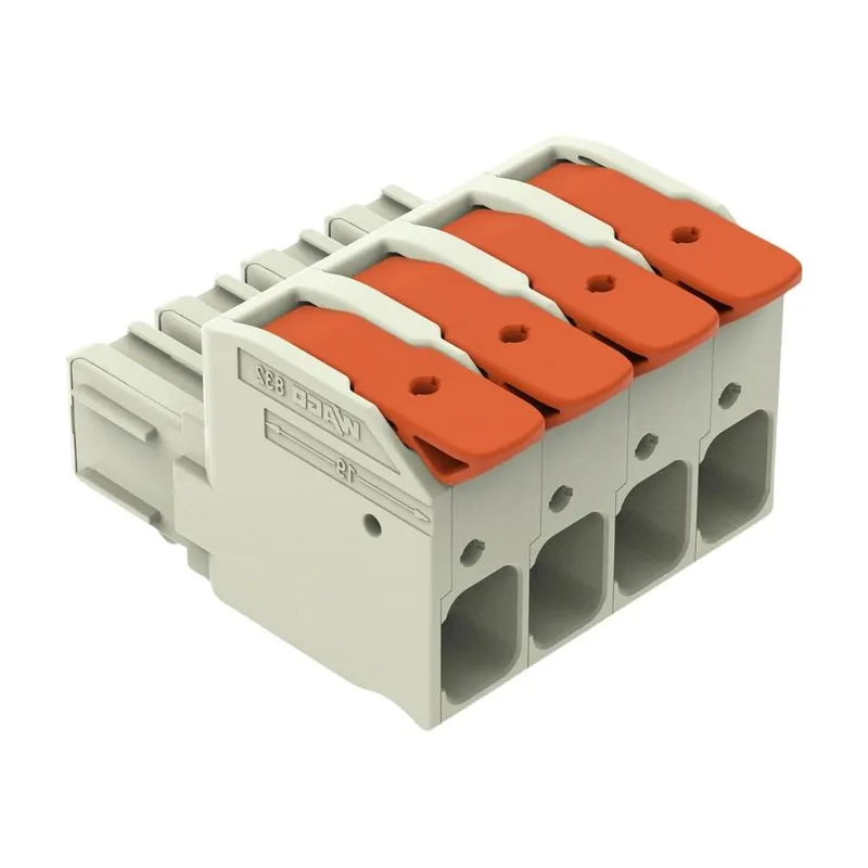 Conector Fêmea de 1 Condutor MCS 25Mm 76A Com 4 Vias Com Alavanca 832-1104 Wago