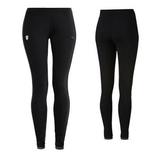 Puma SF Ferrari Moonless Night Black Womens Elasticized Leggings 570695 01 A7E 10
