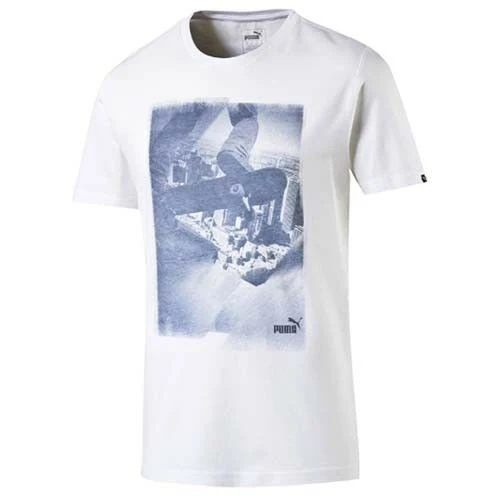 Puma Archive Photo Short Sleeved White T-Shirt Top Tee Regular 836441 02 RW34 M