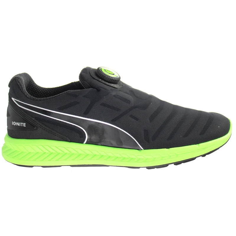 Puma Ignite Disc Mens Black Running Shoes 10